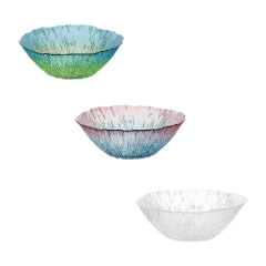 Tô trái cây thủy tinh Deli 23cm chính hãng