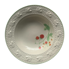 Đĩa chấm in họa tiết dâu tây 10cm chính hãng