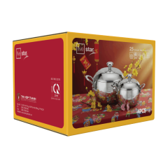 Bộ nồi táo Inox 304 nguyên khối Five Star Plus size 16cm & 20cm chính hãng | Siêu Thị GO!– Thực phẩm giá tốt