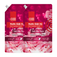 Lô 2 nước giặt xả tinh dầu thơm GO! 800g + Hàng tặng chính hãng