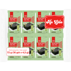 Lô 16 rong biển dầu oliu GO! gói 4.5g chính hãng