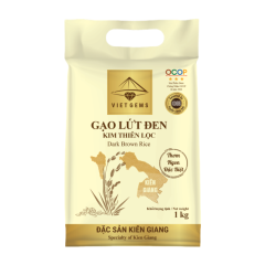Gạo lứt đen Kim Thiên Lộc Viet Gems 1kg chính hãng