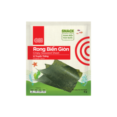 Snack rong biển cuộn GO! vị truyền thống gói 6g chính hãng