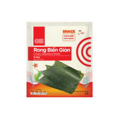 Snack rong biển cuộn GO! vị mực gói 6g chính hãng