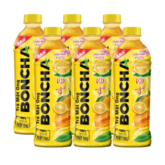 Lô 6 trà mật ong Boncha chanh Nhật Yuzu chai 450ml chính hãng | Siêu Thị GO!– Thực phẩm giá tốt