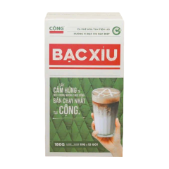 Cà phê bạc xỉu Cộng hộp 12 gói x 15g chính hãng
