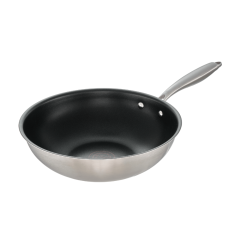Chảo xào inox nguyên khối Inochi Omi Essential 28cm chính hãng
