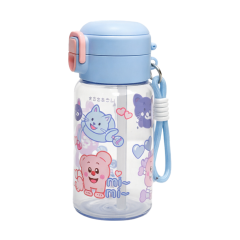 Bình nước trẻ em có nắp bật La Fonte 550ml chính hãng
