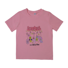 Áo thun cotton bé gái 251201 màu hồng size 4 chính hãng