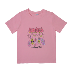 Áo thun cotton bé gái 251202 màu hồng size 4 chính hãng