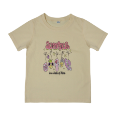 Áo thun cotton bé gái 251202 màu vàng size 4 chính hãng
