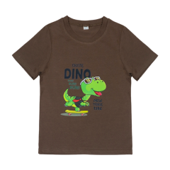 Áo thun cotton bé trai 251203 màu nâu size 4 chính hãng