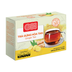 Trà gừng hòa tan GO! hộp 20 gói x 10g chính hãng