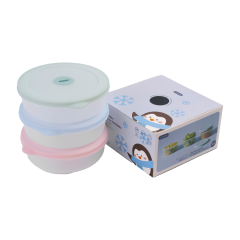 Bộ 3 hộp thực phẩm trữ đông tròn Inochi Hokkaido 1 lít chính hãng