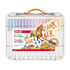 Bút acrylic marker Deli EC199 24 màu chính hãng