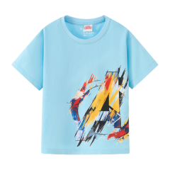 Áo thun bé trai Rabity 500057 màu xanh size 4 chính hãng