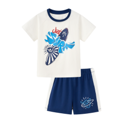 Bộ thun ngắn tay bé trai TP màu navy size 6 chính hãng