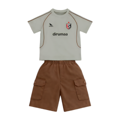 Bộ thun Raglan bé trai RT màu kem size 8 chính hãng