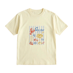 Áo thun nữ Việt Ý in Slow Days màu vàng size S chính hãng