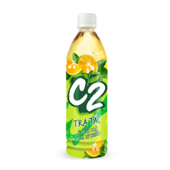 Trà đen C2 hương tắc chai 455ml chính hãng
