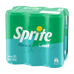 Lô 6 nước ngọt Sprite Chill lon 320ml chính hãng