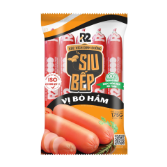 Lốc 5 xúc xích tiệt trùng Siu Bếp R2 vị bò hầm 35g chính hãng