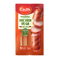 Xúc xích ức gà kiểu Đức Healthy Cầu Tre 450g chính hãng