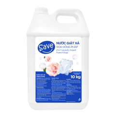 Nước giặt xả Save hương hoa hồng Pháp 10kg chính hãng