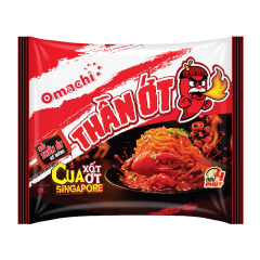 Mì Omachi Thần Ớt vị cua xốt ớt Singapore gói 128g chính hãng
