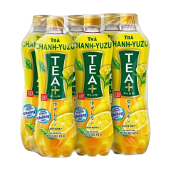 Lô 6 trà chanh Yuzu Tea Plus chai 450ml chính hãng