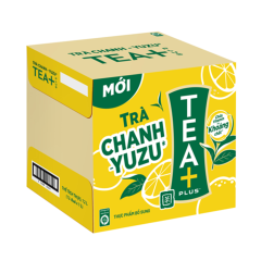 Thùng 12 trà chanh Yuzu Tea Plus chai 1 lít chính hãng