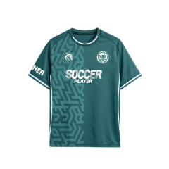 Áo thể thao nam in Soccer size L màu xanh đậu chính hãng