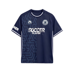 Áo thể thao nam in Soccer size L màu xanh đen chính hãng