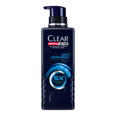 Dầu gội Clear Men ultra mát lạnh vượt trội 380g chính hãng