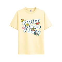 Áo thun unisex TL in trái cây màu vàng size L chính hãng