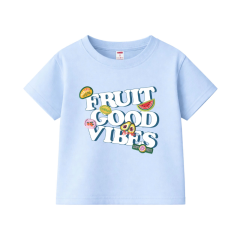 Áo thun trẻ em TL in trái cây màu xanh size 4 chính hãng