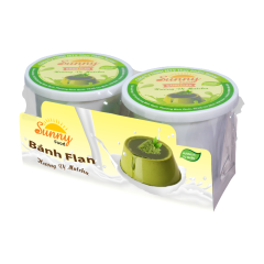 Lốc 2 bánh Flan Sunny vị matcha hủ 100g chính hãng
