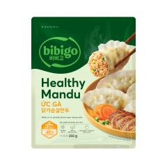 Mandu Bibigo Healthy ức gà gói 350g chính hãng