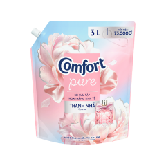 Nước xả vải Comfort hoa trắng thanh nhã túi 3 lít chính hãng