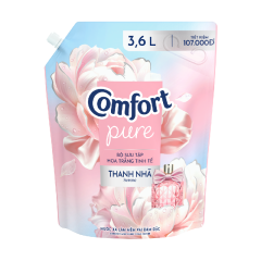 Nước xả vải Comfort hoa trắng thanh nhã túi 3.6 lít chính hãng