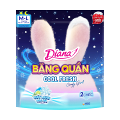 Băng vệ sinh dạng quần Diana Comfy Girl size M-L 2 miếng chính hãng