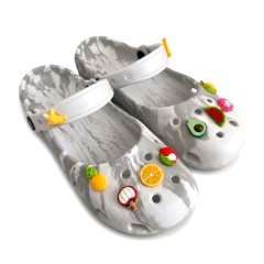 Dép quai hậu nữ BQ IP28 Fruits màu xám loang size 37 chính hãng