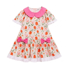 Đầm Kata cổ sen bèo tay màu hồng size 10 chính hãng