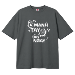 Áo thun nam tay ngắn OVS in Fruit màu xám size XL chính hãng