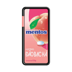 Kẹo ngậm Mentos không đường vị đào bạc hà 17.5g chính hãng