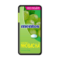 Kẹo ngậm không đường Mentos hương nho bạc hà hũ 17.5g chính hãng