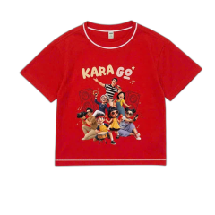 Áo thun trẻ em Unisex Kara Go size 4 màu đỏ chính hãng