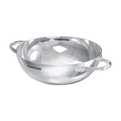 Chảo xào inox liền khối Sunhouse Healthy IN26M12 26cm chính hãng