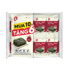 Lô 10 + 6 rong biển OFood vị BBQ gói 5g chính hãng