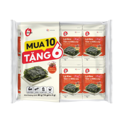 Rong biển tẩm vị BBQ cay Ofood 16 gói x 5g chính hãng